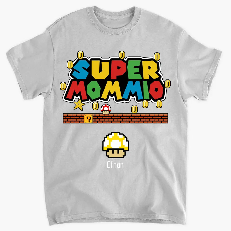 Supper Mommio - Personalized Custom T-shirt - Mother's Day, Father's Day Gift For Mom, Dad, Family Members