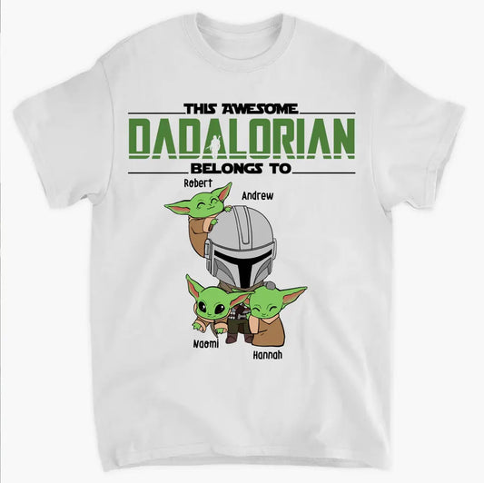 This Dadalorian Belong To - Personalized Custom T-shirt - Gift For Family Members