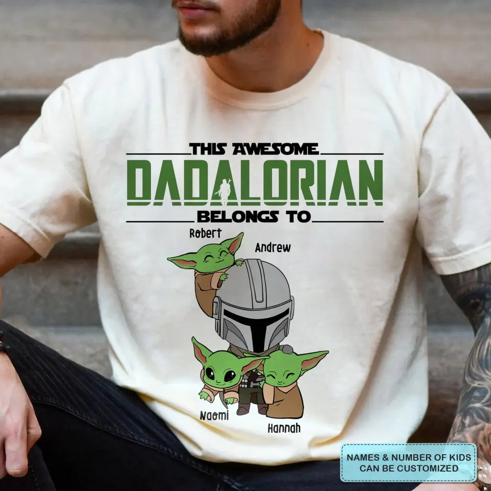 This Dadalorian Belong To - Personalized Custom T-shirt - Gift For Family Members