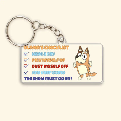 Check List To Do - Personalized Custom One-Sided Acrylic Keychain - Gift For Family Members