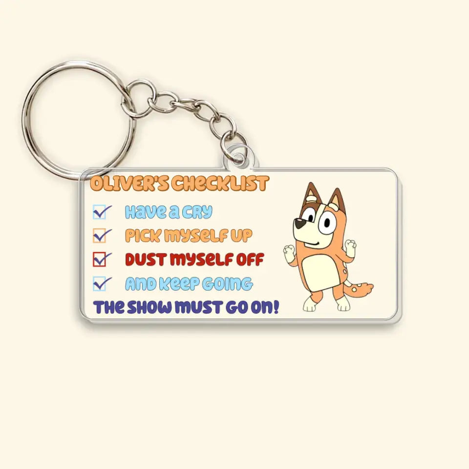 Check List To Do - Personalized Custom One-Sided Acrylic Keychain - Gift For Family Members