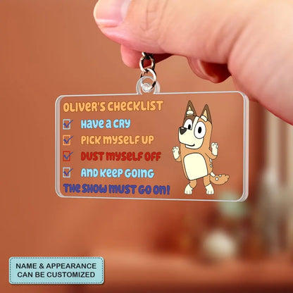 Check List To Do - Personalized Custom One-Sided Acrylic Keychain - Gift For Family Members