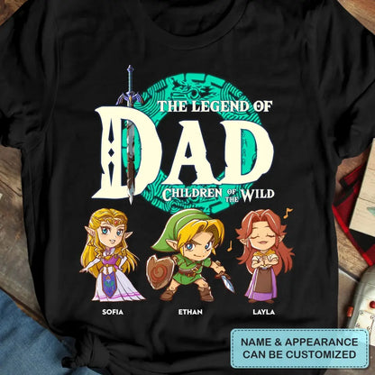 The Legend Of Dad - Personalized Custom T-shirt - Gift For Family Members