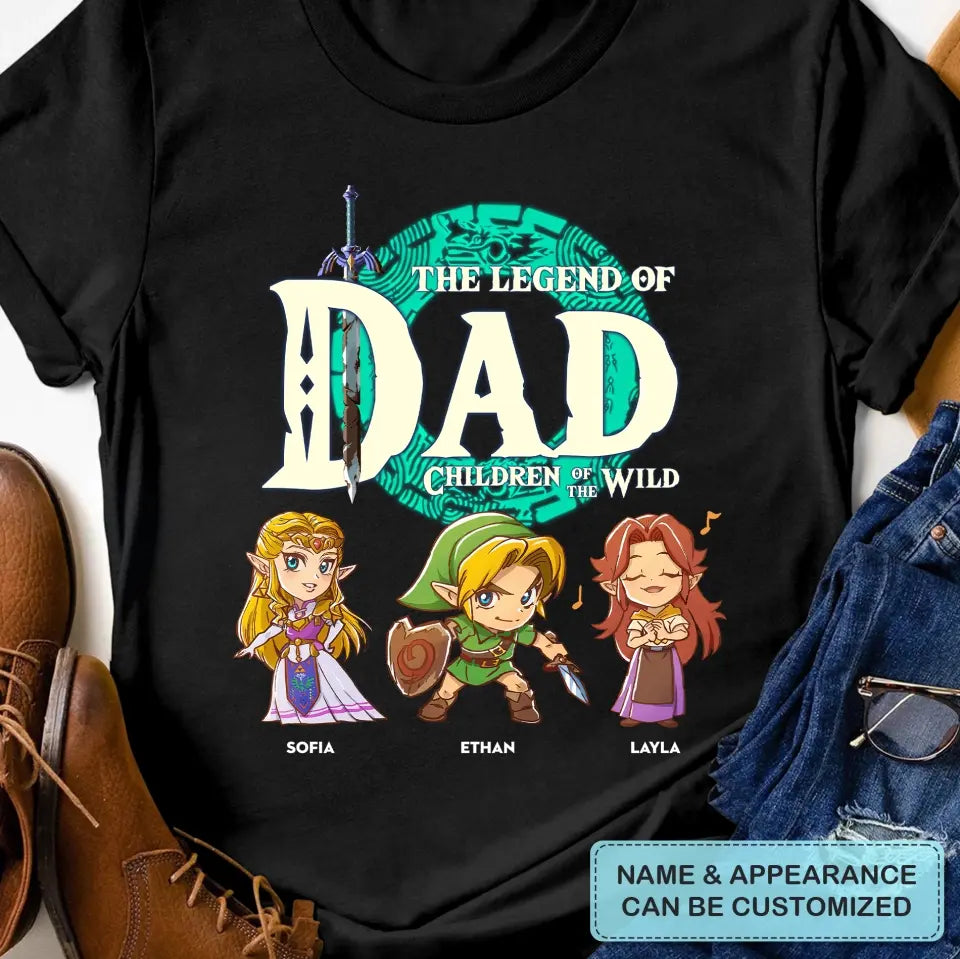 The Legend Of Dad - Personalized Custom T-shirt - Gift For Family Members