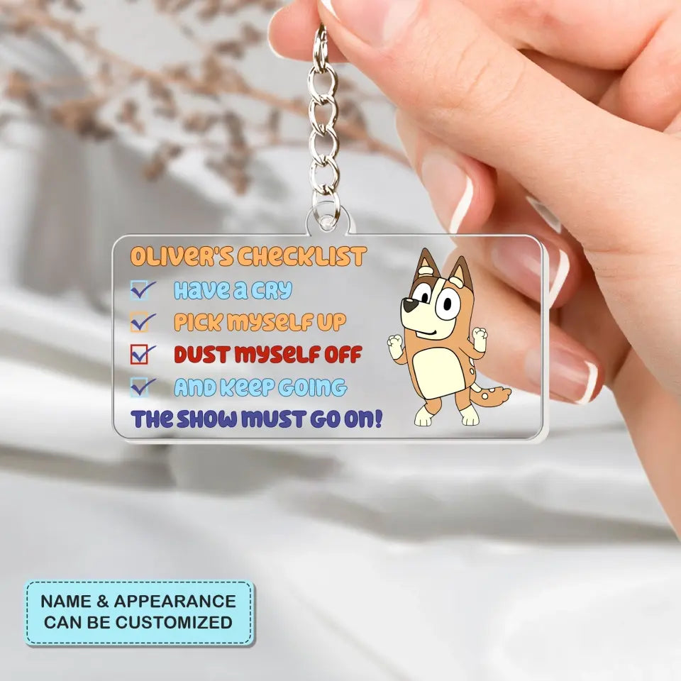 Check List To Do - Personalized Custom One-Sided Acrylic Keychain - Gift For Family Members