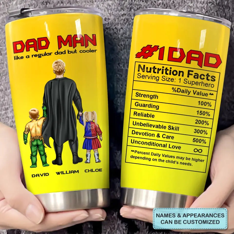 Dad Man - Personalized Custom Tumbler - Father's Day, Birthday For Dad, Family Members