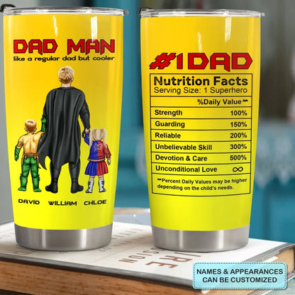 Dad Man - Personalized Custom Tumbler - Father's Day, Birthday For Dad, Family Members