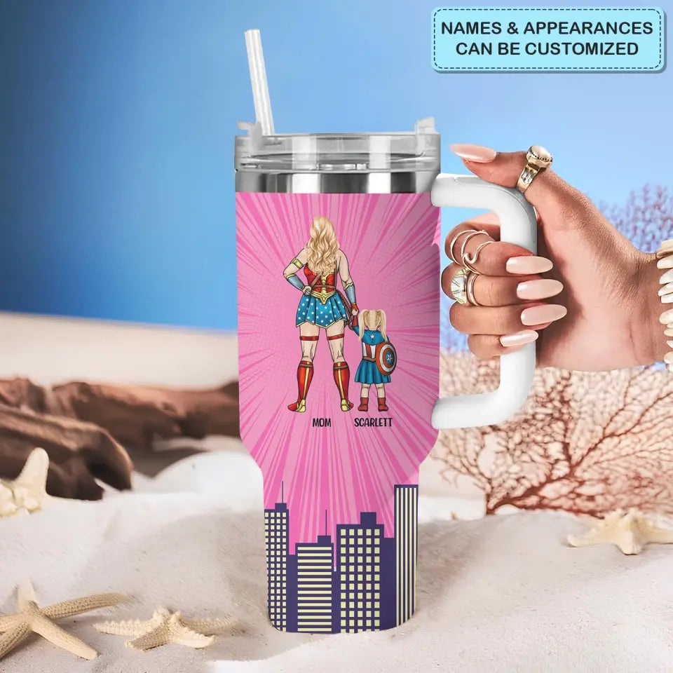 You Are My Super Hero - Personalized Custom Tumbler With Handle - Gift For Dad, Mom, Family, Family Members