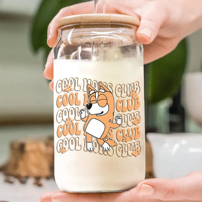 Cool Mom Club - Personalized Custom Glass Can - Mother's Day Gift For Family, Family Members