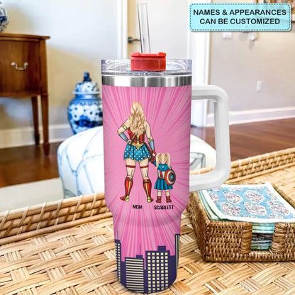 You Are My Super Hero - Personalized Custom Tumbler With Handle - Gift For Dad, Mom, Family, Family Members