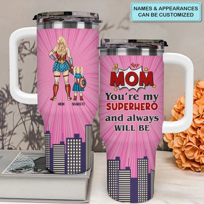 You Are My Super Hero - Personalized Custom Tumbler With Handle - Gift For Dad, Mom, Family, Family Members