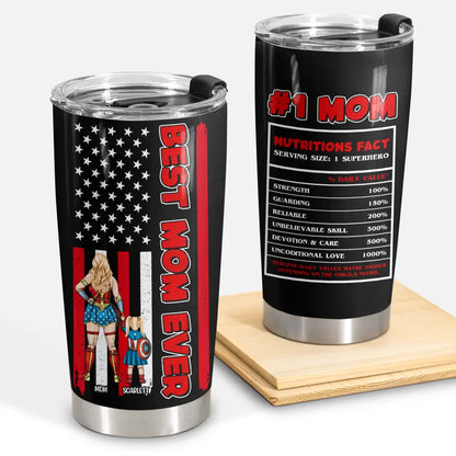 Super Mom - Personalized Custom Tumbler - Mother's Day, Birthday Gift For Mom, Family Members