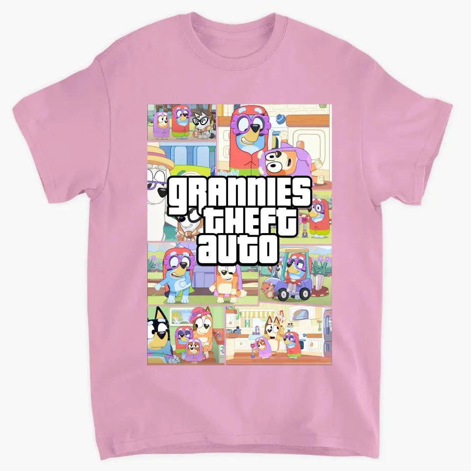 Grannies Thef Auto - Personalized Custom T-shirt - Mother's Day Gift For Mom, Grandma, Family Members