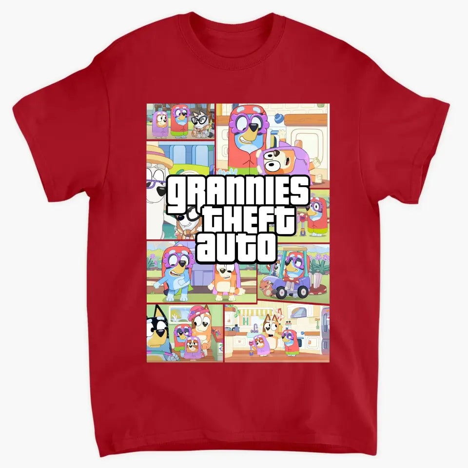 Grannies Thef Auto - Personalized Custom T-shirt - Mother's Day Gift For Mom, Grandma, Family Members