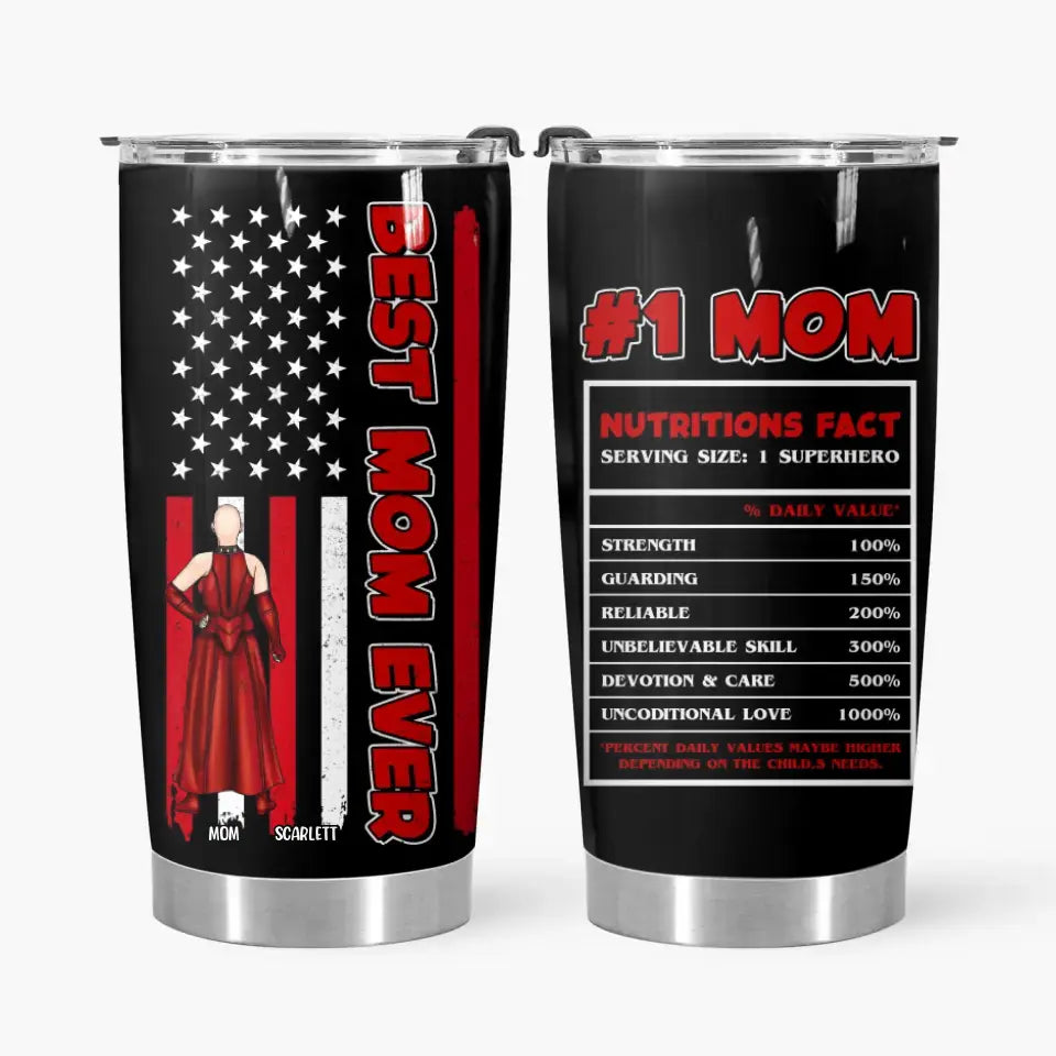 Super Mom - Personalized Custom Tumbler - Mother's Day, Birthday Gift For Mom, Family Members