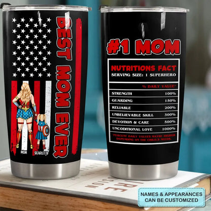 Super Mom - Personalized Custom Tumbler - Mother's Day, Birthday Gift For Mom, Family Members