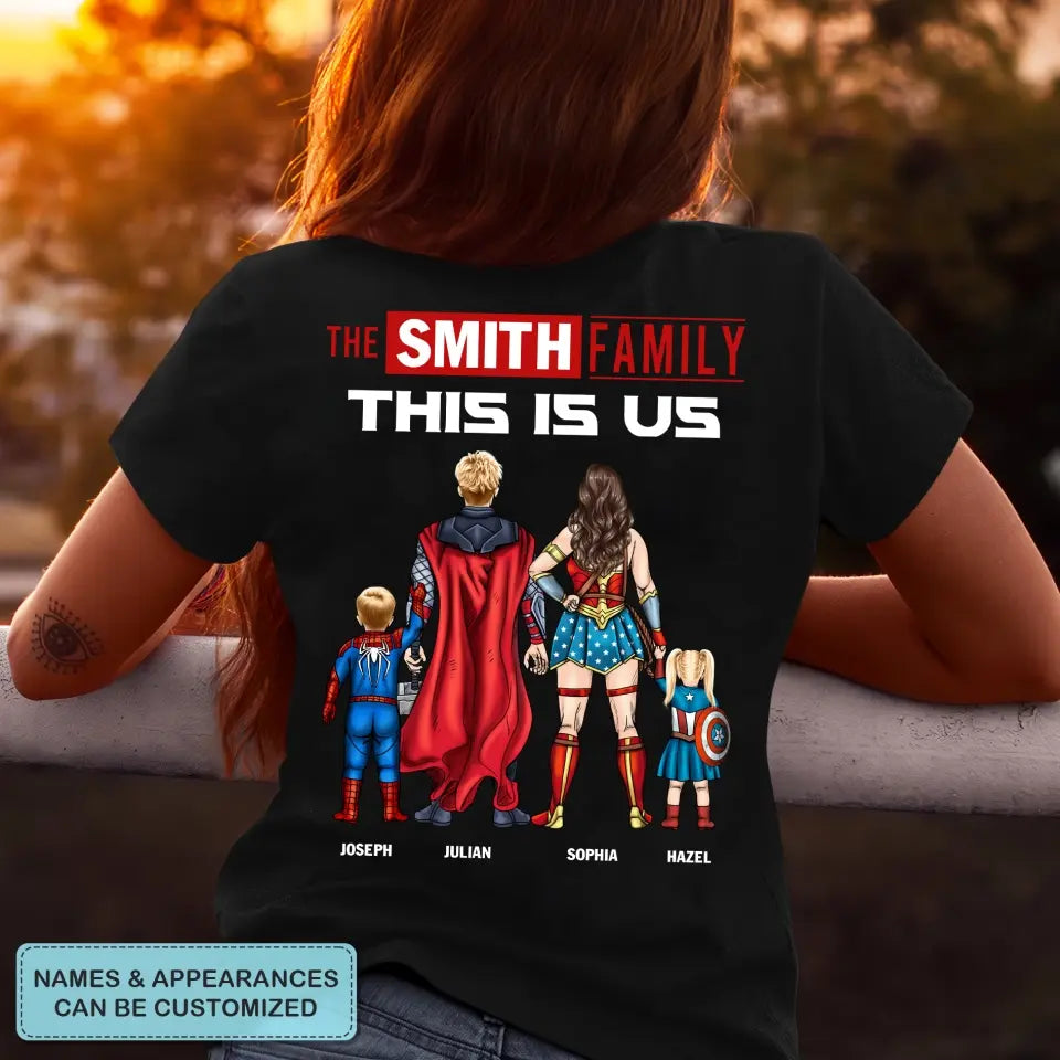 This Is Family - Personalized Custom Back Printed T-shirt - Birthday Gift For Mom, Dad, Family Members