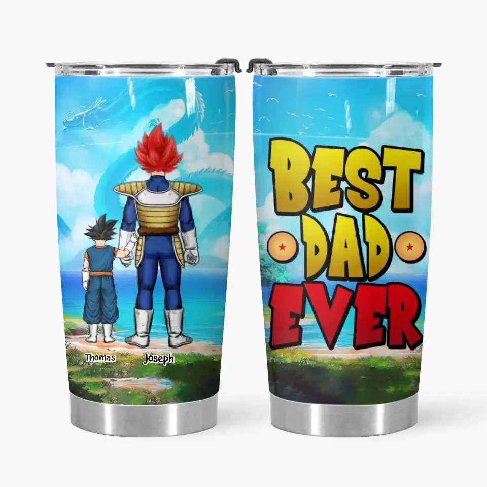 Best Dad Ever - Personalized Custom Tumbler - Father's Day, Birthday For Dad, Family Members