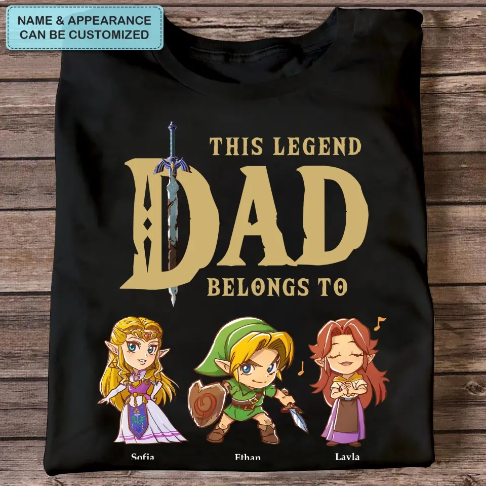 The Legend Dad Belong To - Personalized Custom T-shirt - Father's Day Gift For Dad