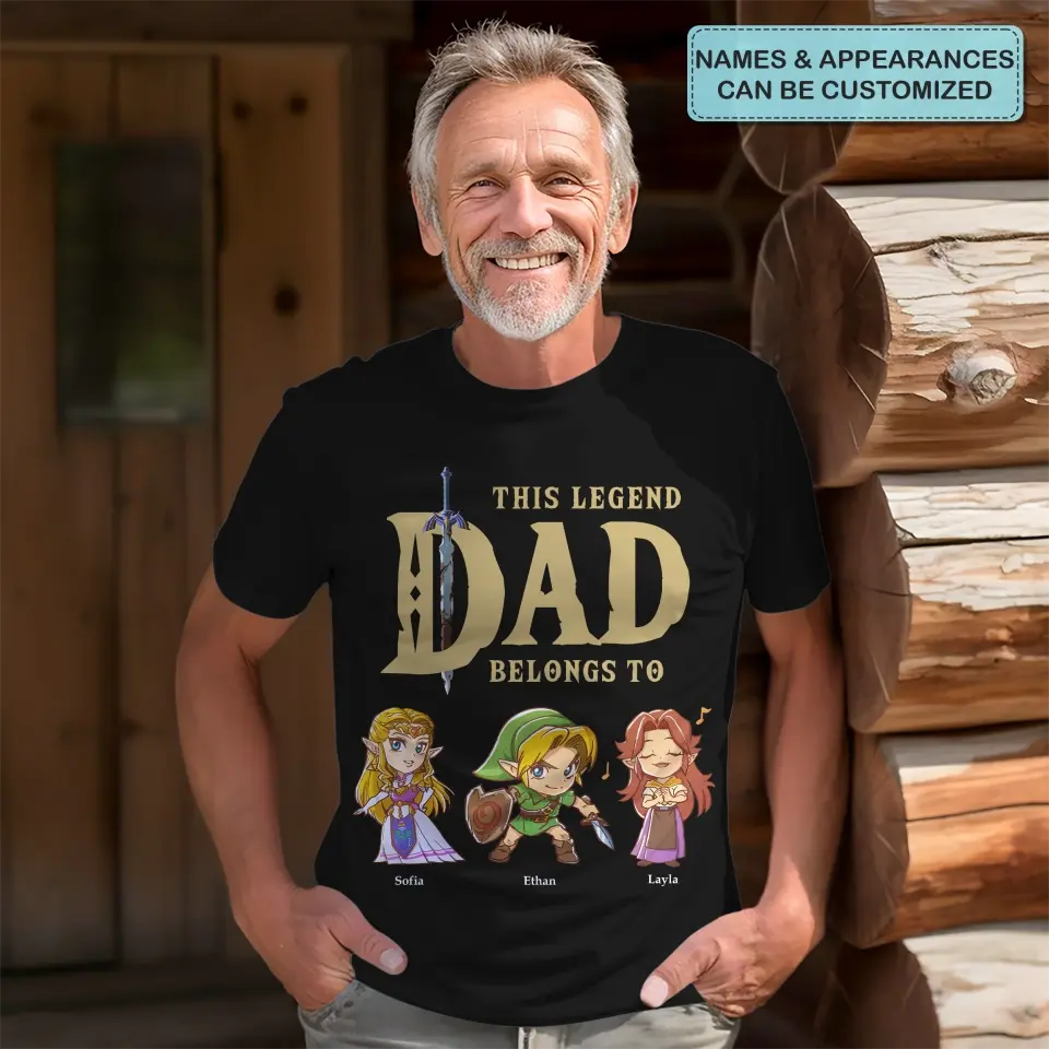 The Legend Dad Belong To - Personalized Custom T-shirt - Father's Day Gift For Dad