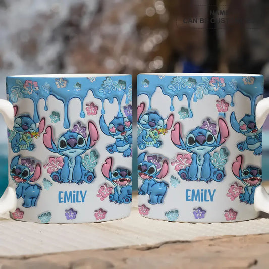 Ohana Mean Family - Personalized Custom White Edge-to-Edge Mug - Gift For Family Members