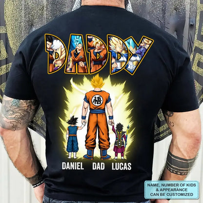 Dragon Ball Family - Personalized Custom Back Printed T-shirt - Birthday Gift For Dad, Family Members