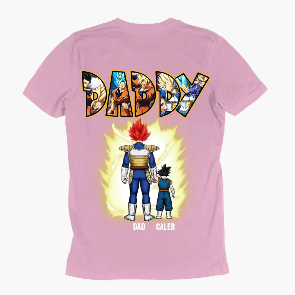 Dragon Ball Family - Personalized Custom Back Printed T-shirt - Birthday Gift For Dad, Family Members