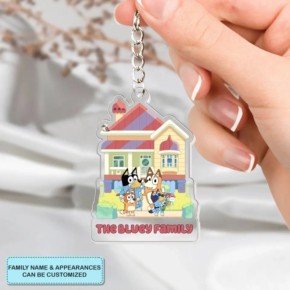 Heelers Family- Personalized Custom One-Sided Acrylic Keychain - Gift For Family Members