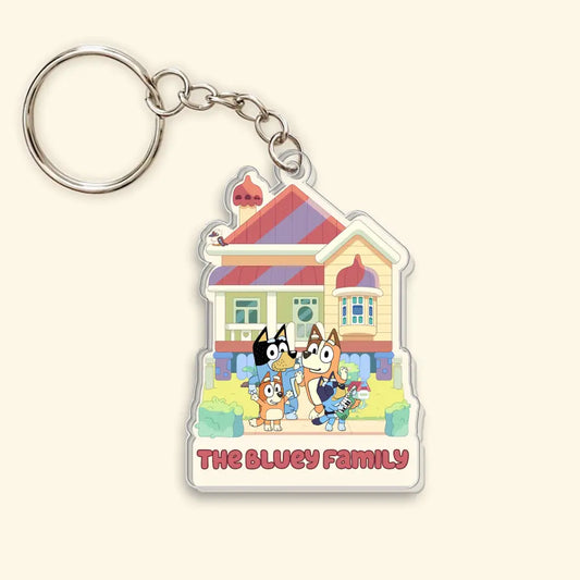 Heelers Family- Personalized Custom One-Sided Acrylic Keychain - Gift For Family Members