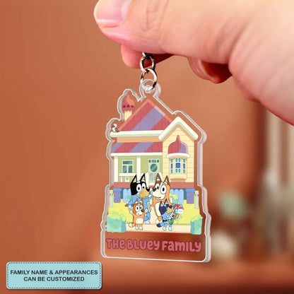 Heelers Family- Personalized Custom One-Sided Acrylic Keychain - Gift For Family Members