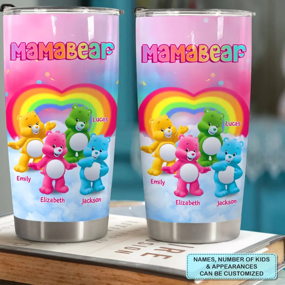 Cares Bear - Personalized Custom Tumbler - Mother's Day, Gift For Mom, Family Members