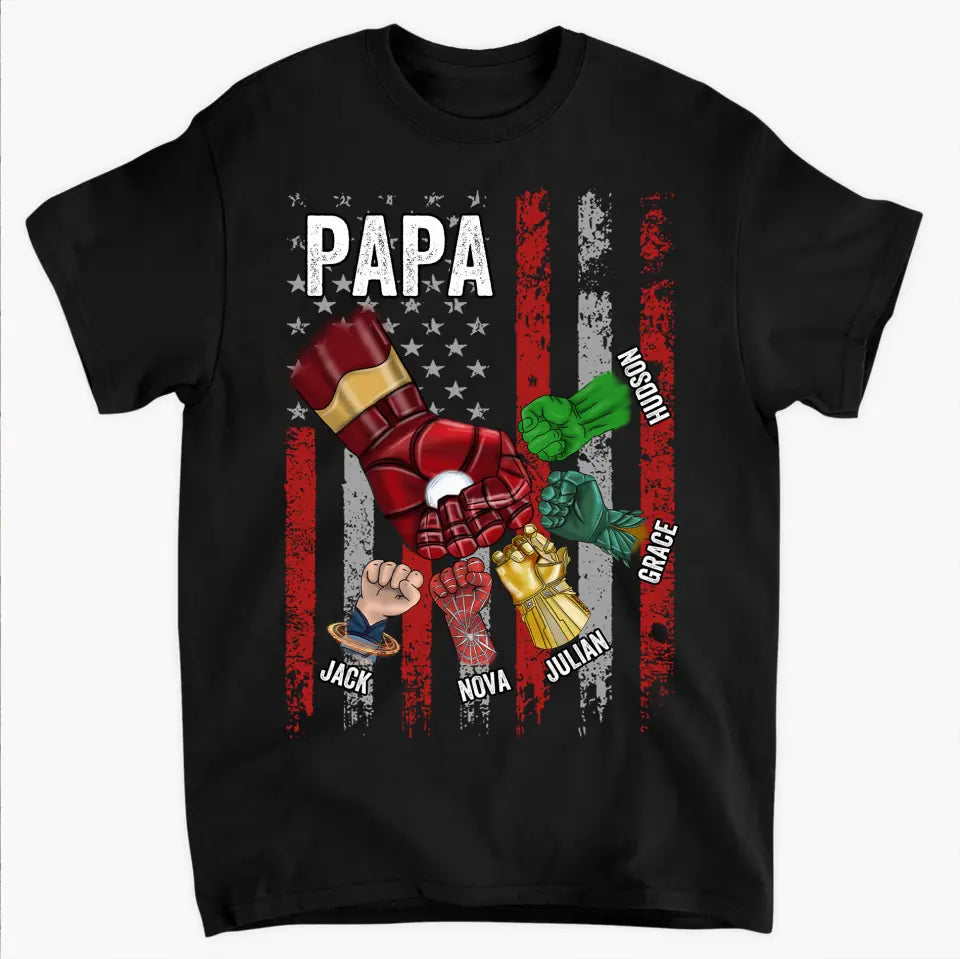 Best Papa Ever - Personalized Custom T-shirt - Gift For Dad, Family, Family Members