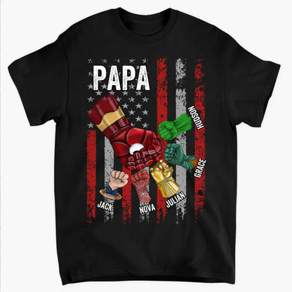 Best Papa Ever - Personalized Custom T-shirt - Gift For Dad, Family, Family Members