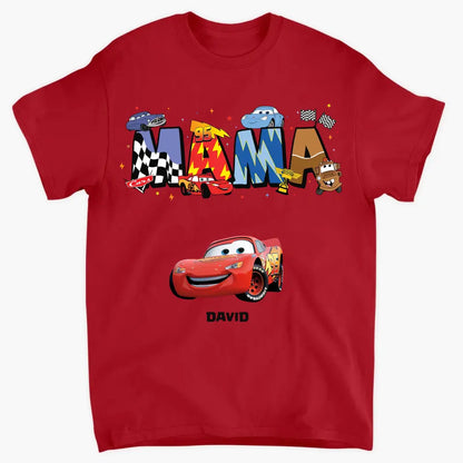 Mama Cartoon Car - Personalized Custom T-shirt - Mother's Day Gift For Mom, Family Member