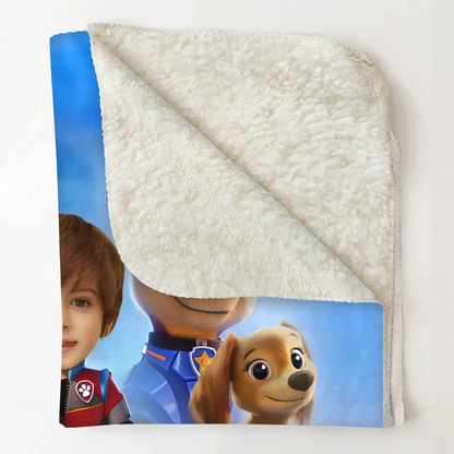 Patrol Boy Custom Face - Personalized Custom Blanket - Gift For Kids, Boys