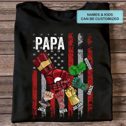 Best Papa Ever - Personalized Custom T-shirt - Gift For Dad, Family, Family Members