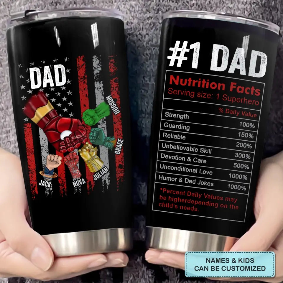 Best Papa Ever - Personalized Custom Tumbler - Father's Day, Birthday Gift For Dad, Family Members