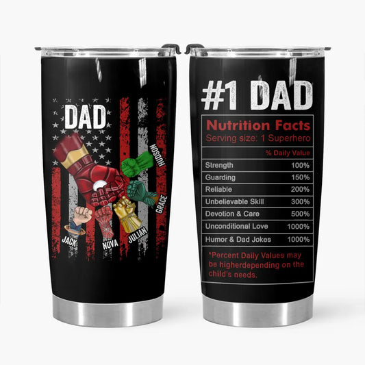 Best Papa Ever - Personalized Custom Tumbler - Father's Day, Birthday Gift For Dad, Family Members