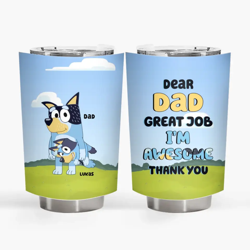 We're Awesome Thank You Dad - Personalized Custom Tumbler - Father's Day For Dad, Family Members