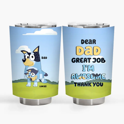 We're Awesome Thank You Dad - Personalized Custom Tumbler - Father's Day For Dad, Family Members