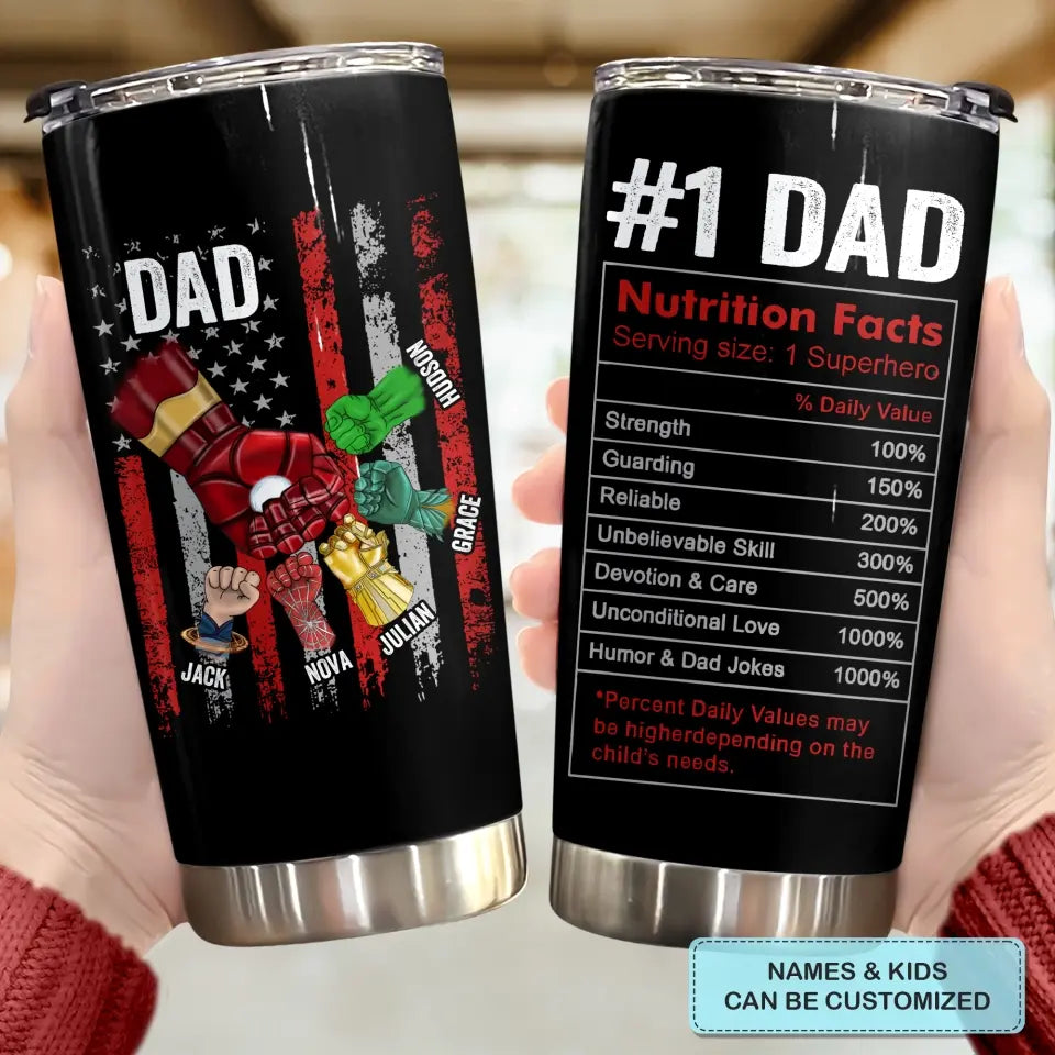 Best Papa Ever - Personalized Custom Tumbler - Father's Day, Birthday Gift For Dad, Family Members