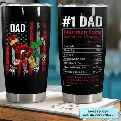 Best Papa Ever - Personalized Custom Tumbler - Father's Day, Birthday Gift For Dad, Family Members