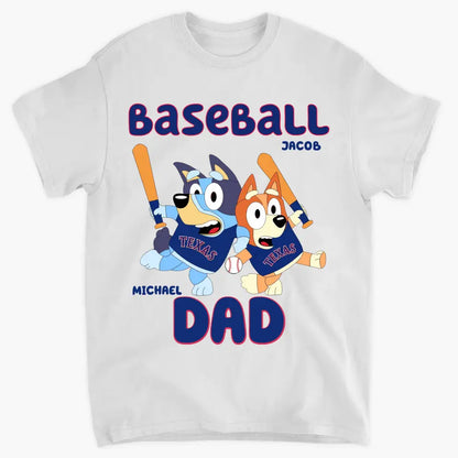 Baseball Dad - Personalized Custom T-shirt - Gift For Dad, Grandpa, Family, Family Members