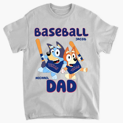 Baseball Dad - Personalized Custom T-shirt - Gift For Dad, Grandpa, Family, Family Members