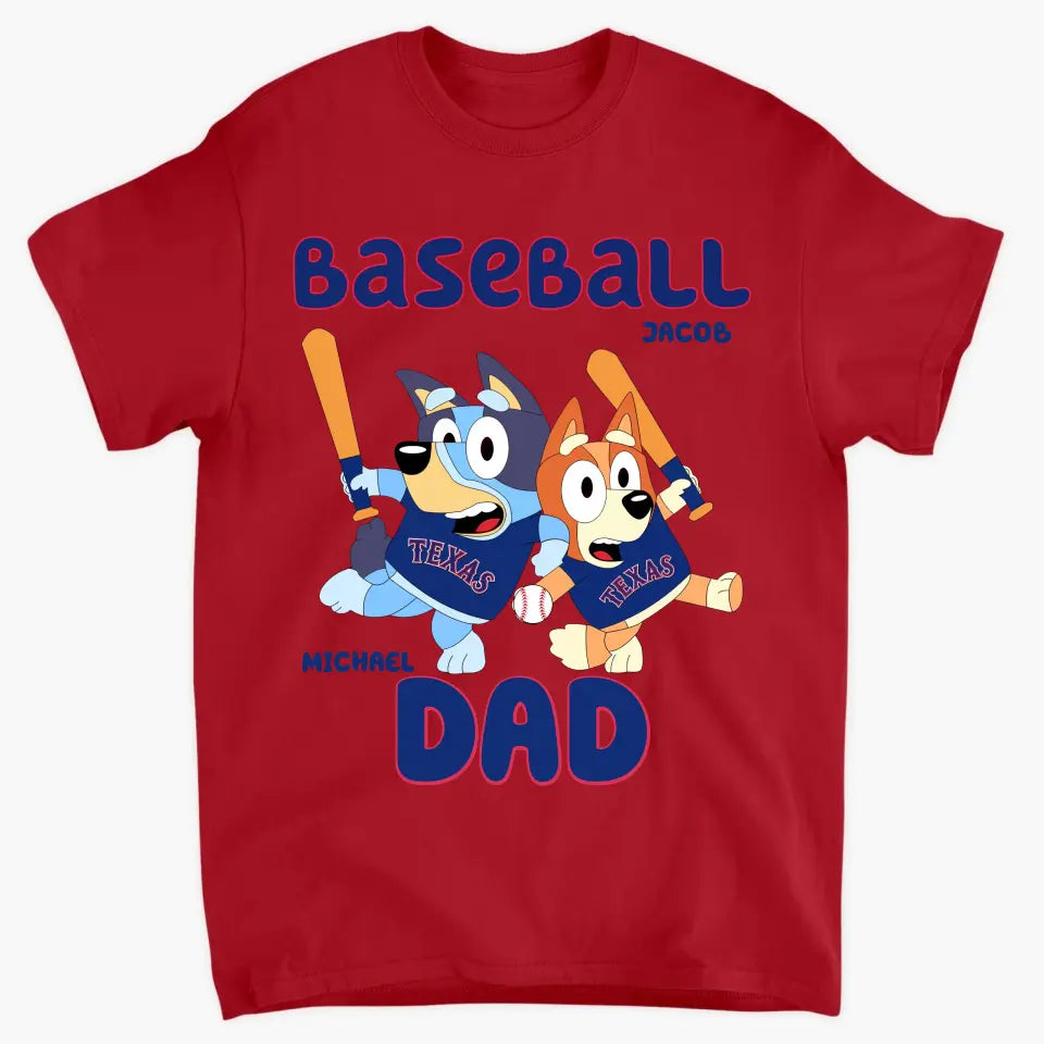 Baseball Dad - Personalized Custom T-shirt - Gift For Dad, Grandpa, Family, Family Members