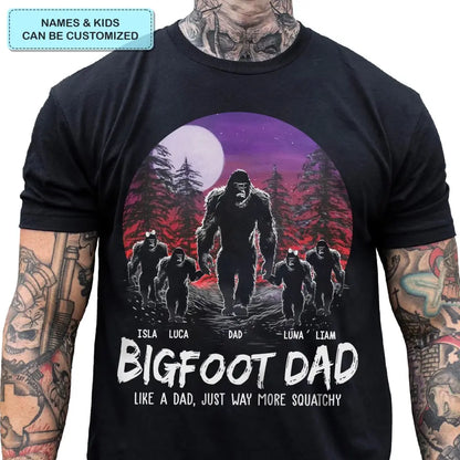 Big Foot Papa - Personalized Custom T-shirt - Father's Day Gift For Dad Family, Family Members