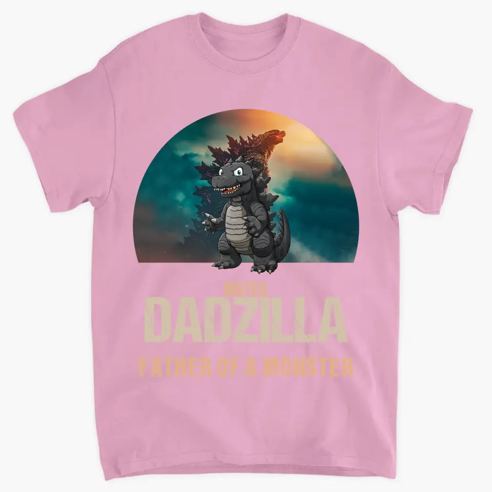 Dadzilla Father Of Monster - Personalized Custom T-shirt - Gift For Dad, Grandpa, Family, Family Members