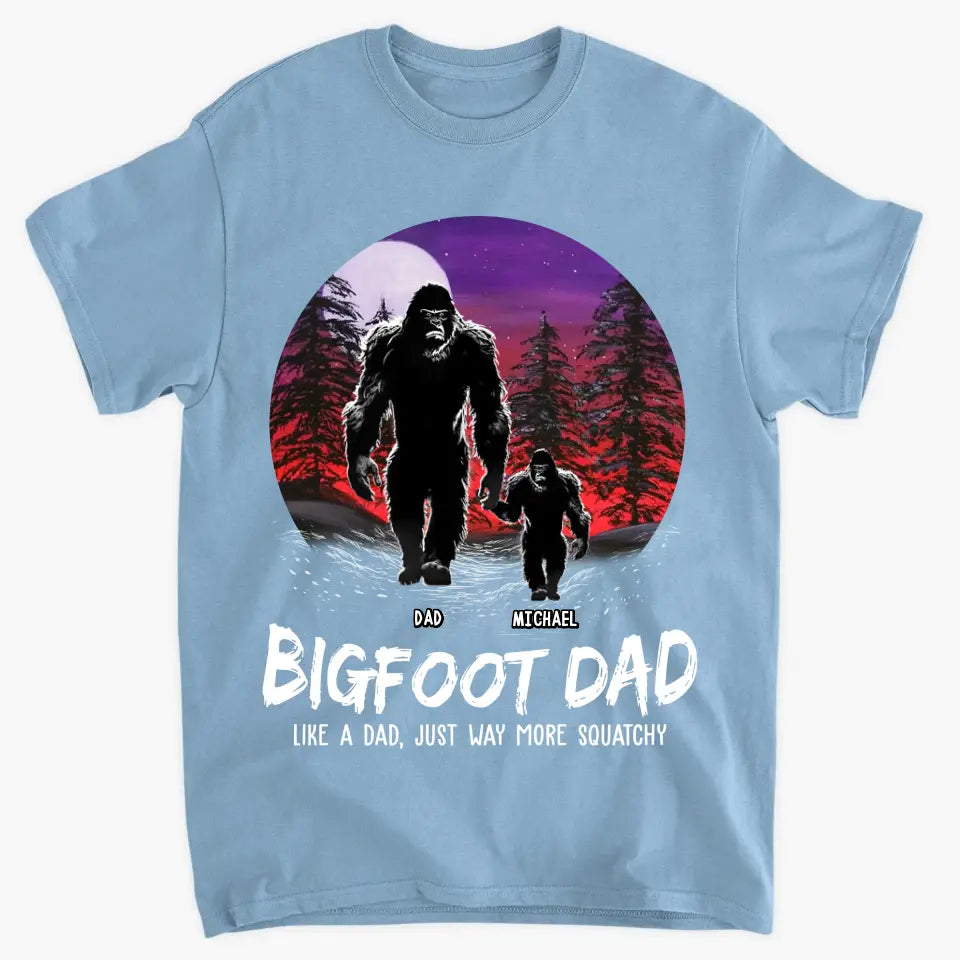 Big Foot Papa - Personalized Custom T-shirt - Father's Day Gift For Dad Family, Family Members