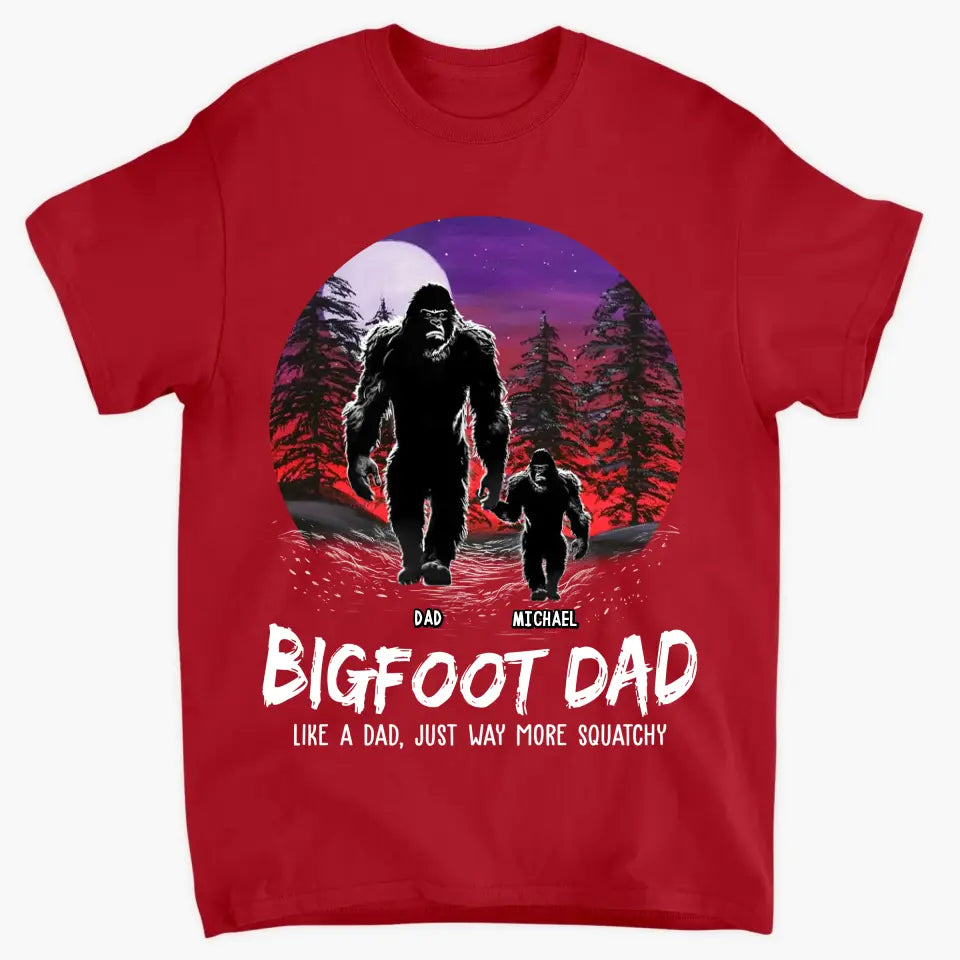 Big Foot Papa - Personalized Custom T-shirt - Father's Day Gift For Dad Family, Family Members