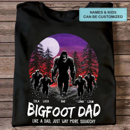 Big Foot Papa - Personalized Custom T-shirt - Father's Day Gift For Dad Family, Family Members